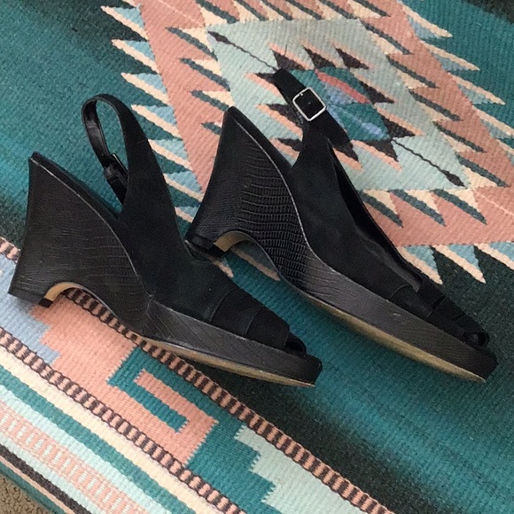 Coldwater Creek Peep Toe Sling Back Heels - Picture 4 of 7